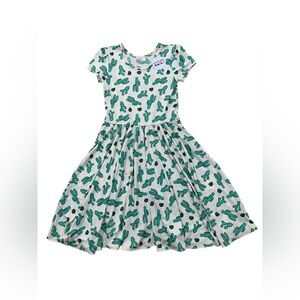 Dot Dot Smile NWT Size 11 Cactus Print Short SleevE Twirl Dress